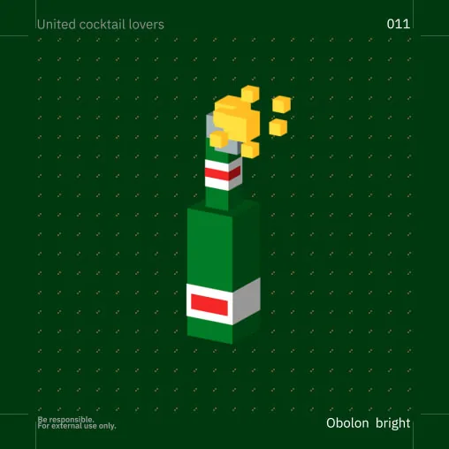 A green and red cocktail bottle design recovered from Webflow.