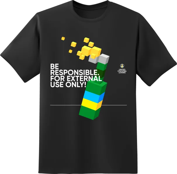 Responsible use of cocktails T-shirt mockup recovered from the archive